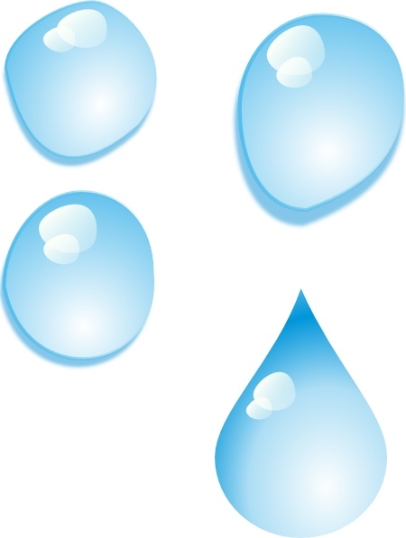 Free vector Vector clip art Set Of Water Drops clip art