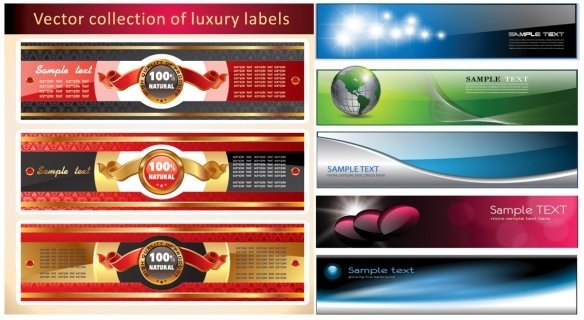 Several banners banner vector Free vector in Encapsulated PostScript