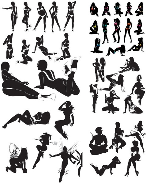 Sexy Female Silhouette Vector Free Vector In Encapsulated Postscript