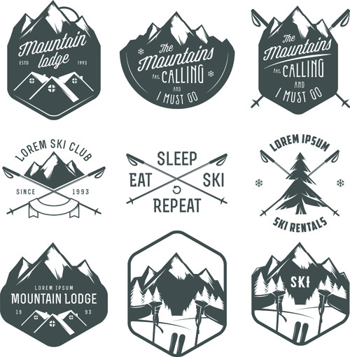 skiing logos retor