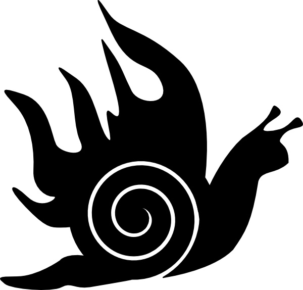 flames clip art. Snail On Fire clip art