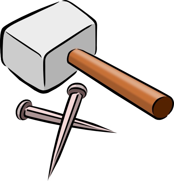 free clipart hammer and nails - photo #1