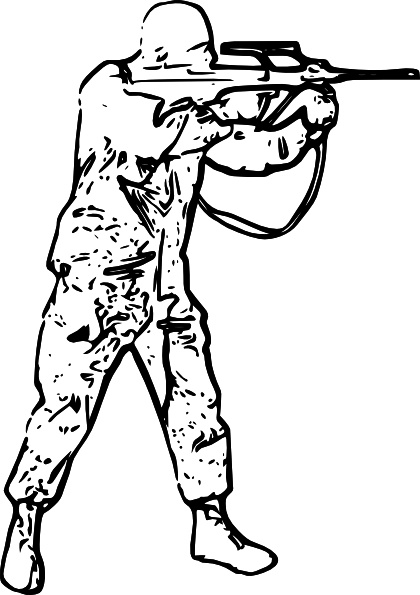 free soldier clipart. Soldier Silhouette clip art