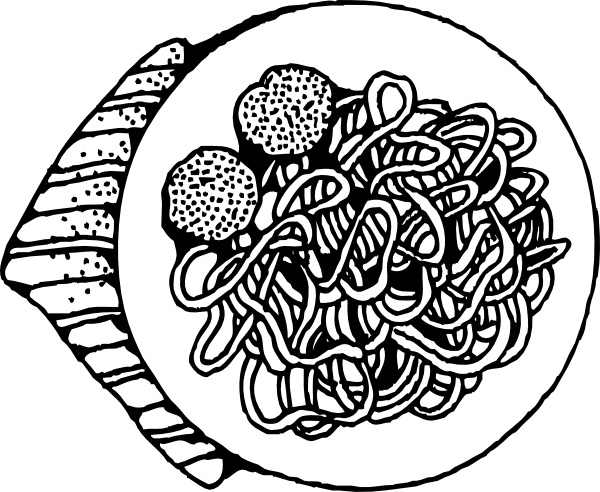 spaghetti and meatballs clipart - photo #13