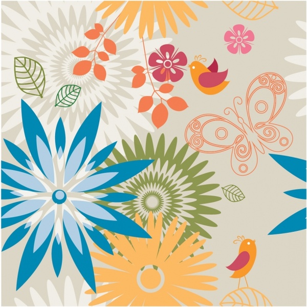 Spring pattern Background Free vector in Adobe Illustrator ai ( .AI