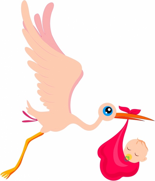 stork and baby clipart free - photo #24