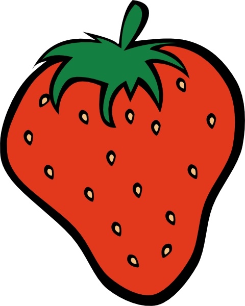 free strawberry clipart black and white - photo #19