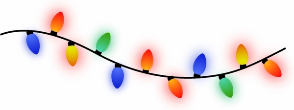 String of Christmas Lights Free vector in Adobe Illustrator ai ( .AI ...