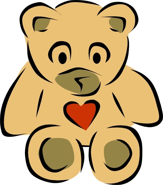 heart clip art images. Bear With Heart clip art