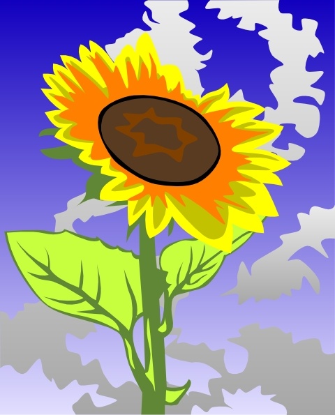 clip art sunflower. Free vector Vector clip art