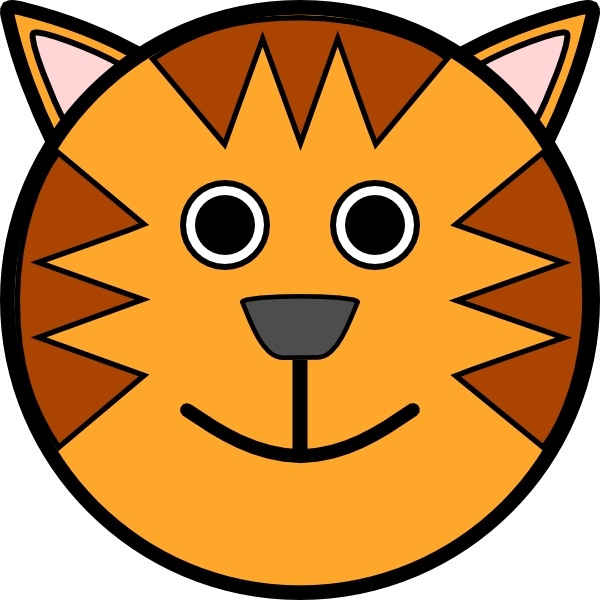 Tiger Face clip art Free vector in Open office drawing svg ( .svg