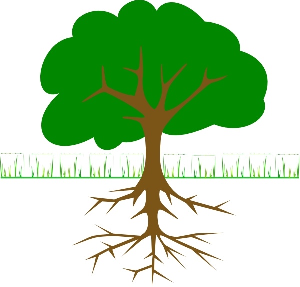 clip art tree with roots. Tree Branches And Roots clip