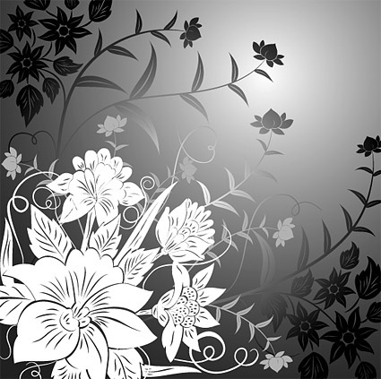 Free Raster Vector on Line Drawing Of Flowers