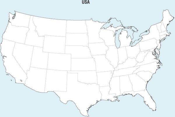 United States Map Vector Free vector in Adobe Illustrator ai ( .ai