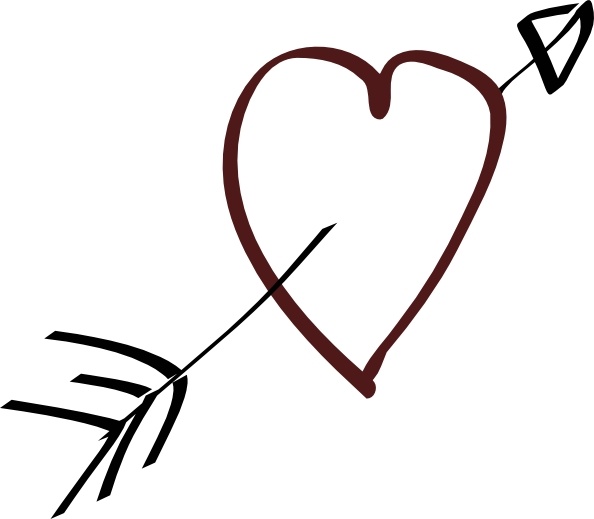 free clipart heart with arrow - photo #1