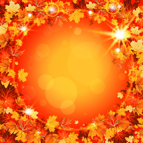 Vector Autumn Leaves Backgrounds Art Free Vector In Encapsulated