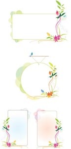 beautiful floral art page border frame