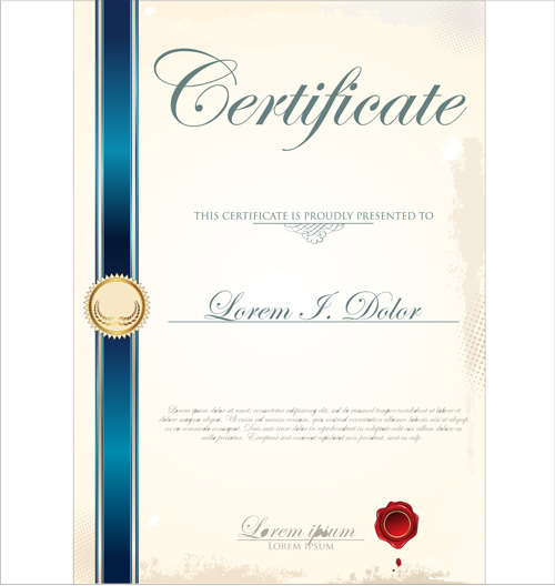 Vector certificate template Free vector in Adobe Illustrator ai ( ai