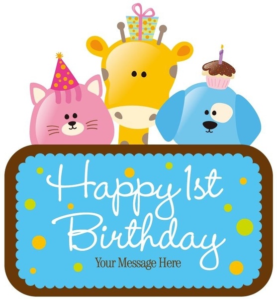 Free Vector Design Download on Vector Child Birthday Card Vector Misc   Free Vector For Free Download