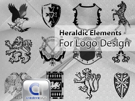 Free Vector Logo Design Elements on Free Vector    Vector Misc    Vector Heraldic Elements For Logo
