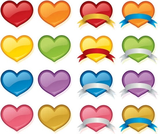 Free Download Love Wallpaper  on Vector Love Heart Set Vector Icon   Free Vector For Free Download