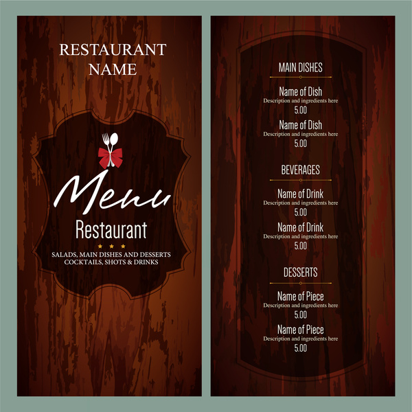 download restaurant menu template illustrator