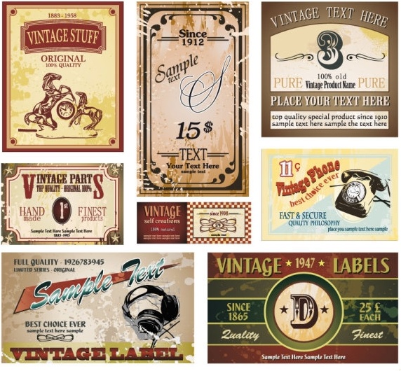 Free Vector on Label Collection 05 Vector Vector Misc   Free Vector For Free Download