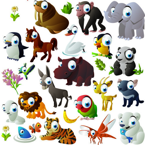Cartoon animals free vector download (20,101 Free vector) for
