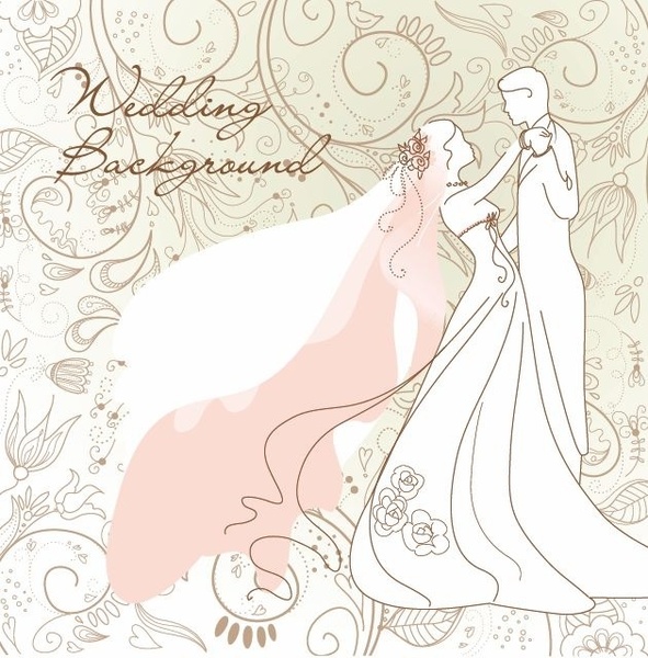 Wedding Background Vector Illustration Preview
