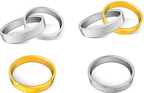 Vector graphic wedding rings