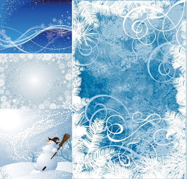 Winter Backgrounds on Free Vector    Vector Background    Winter Vector Background