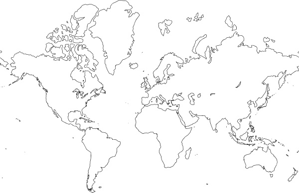 clipart of world map - photo #38