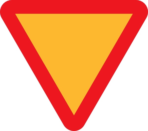 clipart yellow yield sign - photo #29