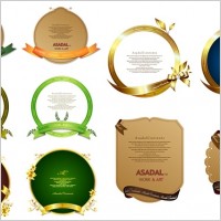 10 beautiful ribbon gift card vector