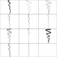 11 curled marker lines brush