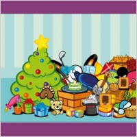 11 lovely Christmas theme Cowco cartoon character vector material