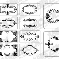 12 cards with exquisite lace elements of material