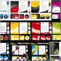 12 sets of basic vi template vector business