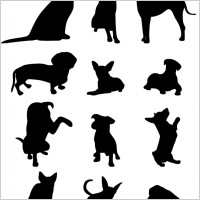 Free Vector on Dog Silhouettes Vector Animal   Free Vector For Free Download