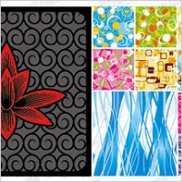 14, fashion pattern tiled background material vector