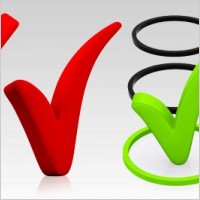 15 High Res Check Mark 3D Renders