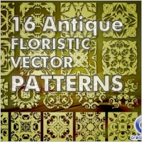 16 Antique Floristic Vector Patterns