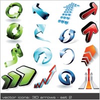 16 cool 3d stereoscopic arrow vector