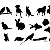 

								16 Pet Vector Silhouettes							