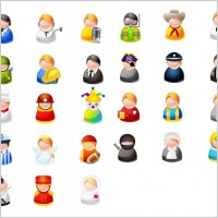 1 cartoon icon vector