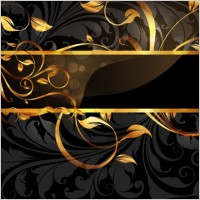 1 gold pattern vector