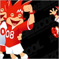 2008 European Cup mascot vector material
