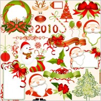 2010 christmas element vector