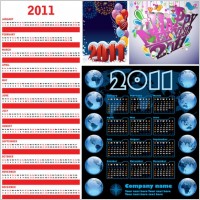 2011 calendar template vector