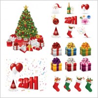 2011 christmas element vector